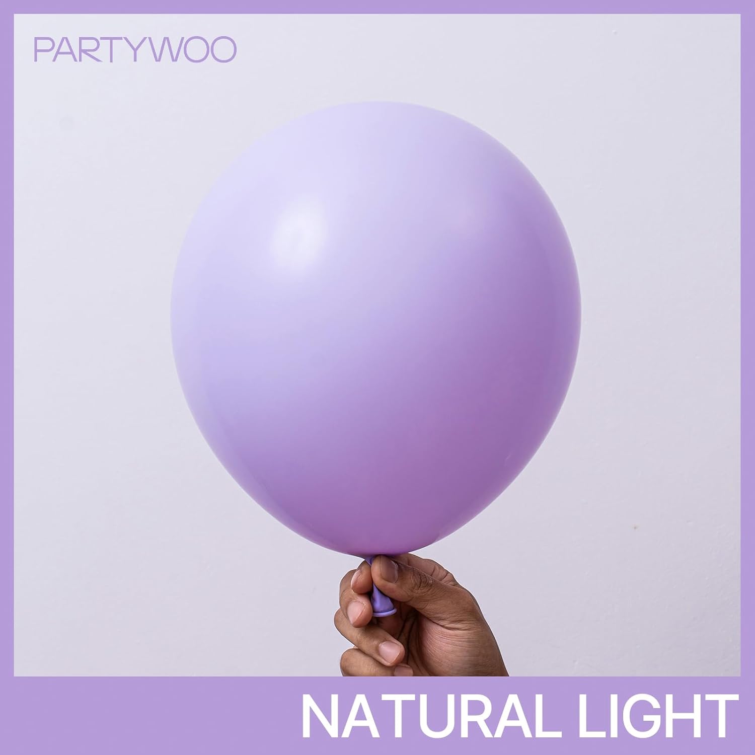 PartyWoo Lavender Balloons - 127-Piece Pastel Purple Balloon Arch Kit for Baby Showers & Parties | 5-18 Inch Sizes
