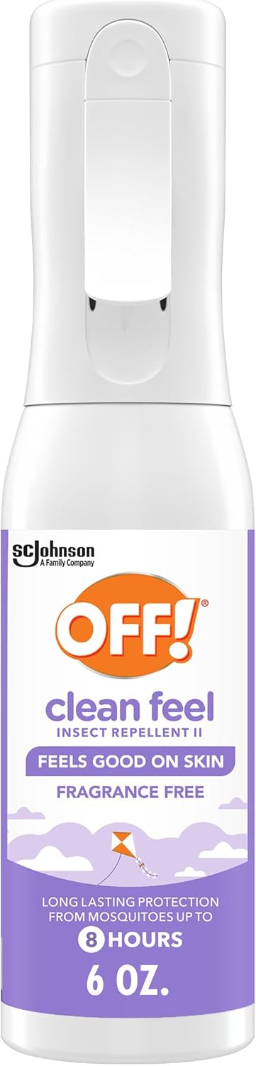 Off! Clean Feel Insect Repellent Spray - Fragrance-Free Picaridin Formula for Mosquito & Tick Protection | 6 oz
