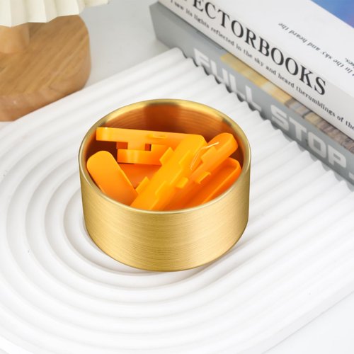 GXZNBC Paper Clip Holder, Paperclips Holders for Desk, Gold Bowl for Binder Bobby Pin, Paper Clip Dispenser