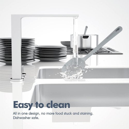 ChefAide Silicone Spatula Set - 4 Pieces, Ergonomic Heat-Resistant Design for Nonstick Cookware