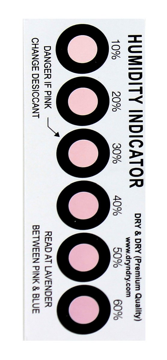 Premium Humidity Indicator Cards 20 Pack(Reusable) - 10-60% 6 Spot(20 Cards)