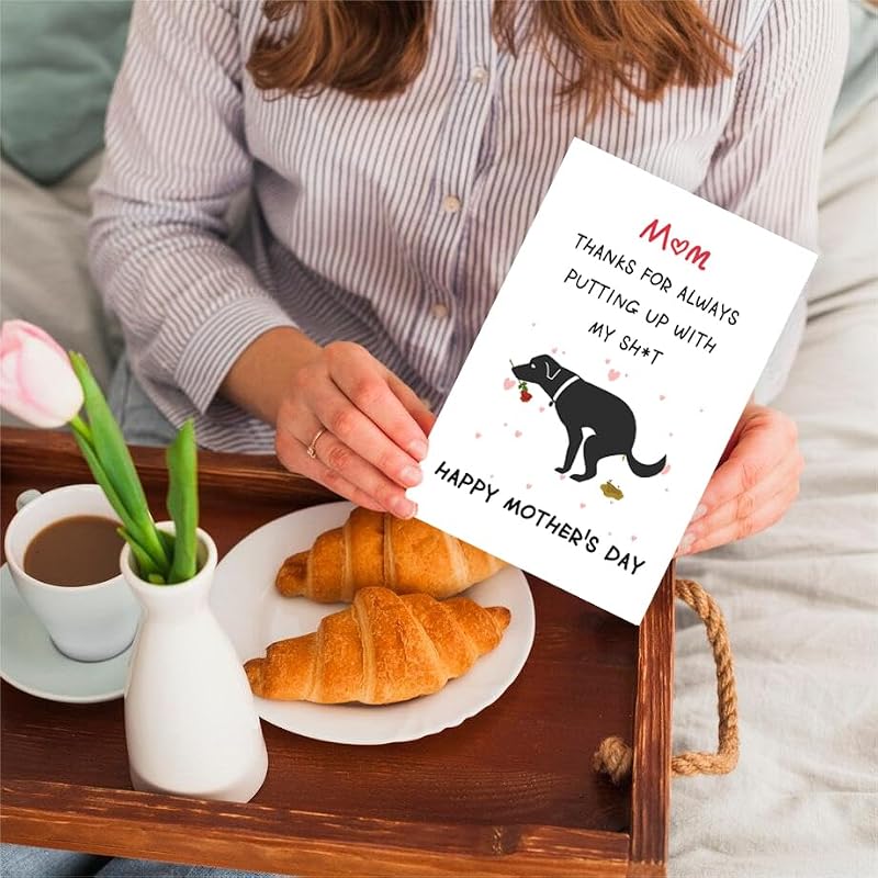 Funny Dog Mom Mother's Day Card with Envelope - Hilarious Gift