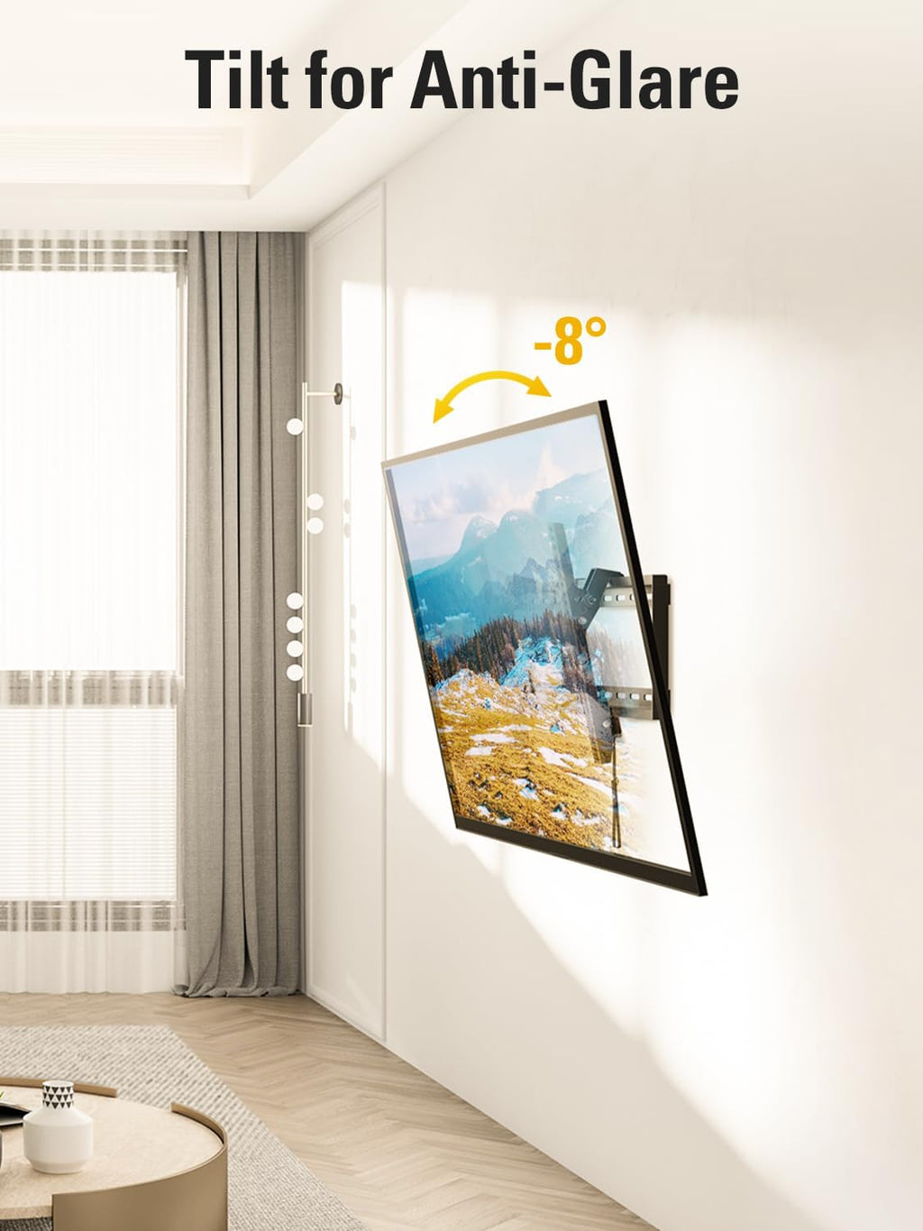 Mounting Dream TV Wall Mount - Universal Tilt Design for 37-75 Inch TVs | 132lbs Capacity, Max VESA 600x400mm
