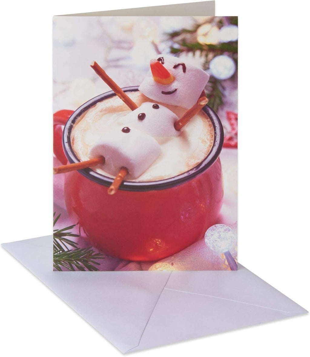 American Greetings Holiday Cards - Happy Moments Marshmallow Man Design | 12-Count Boxed Set
