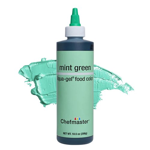 Chefmaster Mint Green Liqua-Gel® Food Coloring - Vibrant, Fade-Resistant Dye for Icing & Fondant | 10.5 oz