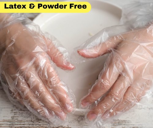 CHEFNENO Disposable Poly Plastic Food Prep Gloves (1200 Gloves) for Food Service Cooking Cleaning Food Handling (600 Pair)