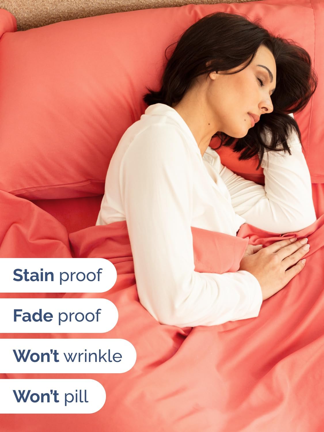 Skiennix Extra Deep Twin Sheet Set - 4 Piece Breathable Cooling Sheets - Luxurious Coral Bedding for All Ages