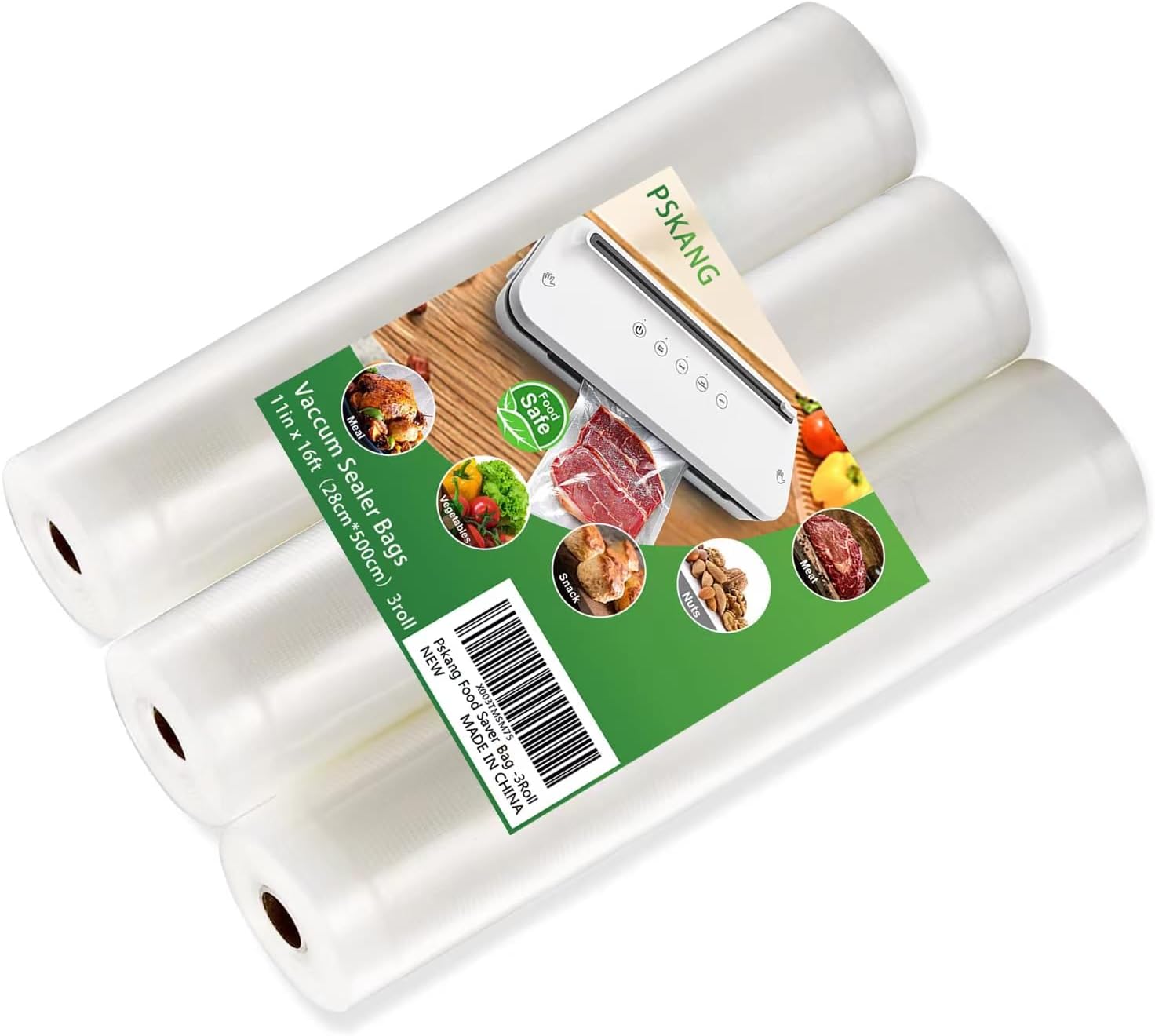 Vacuum Sealer Bags by [Brand Name] - Heavy Duty BPA-Free Rolls 11" x 16' for Airtight Food Storage