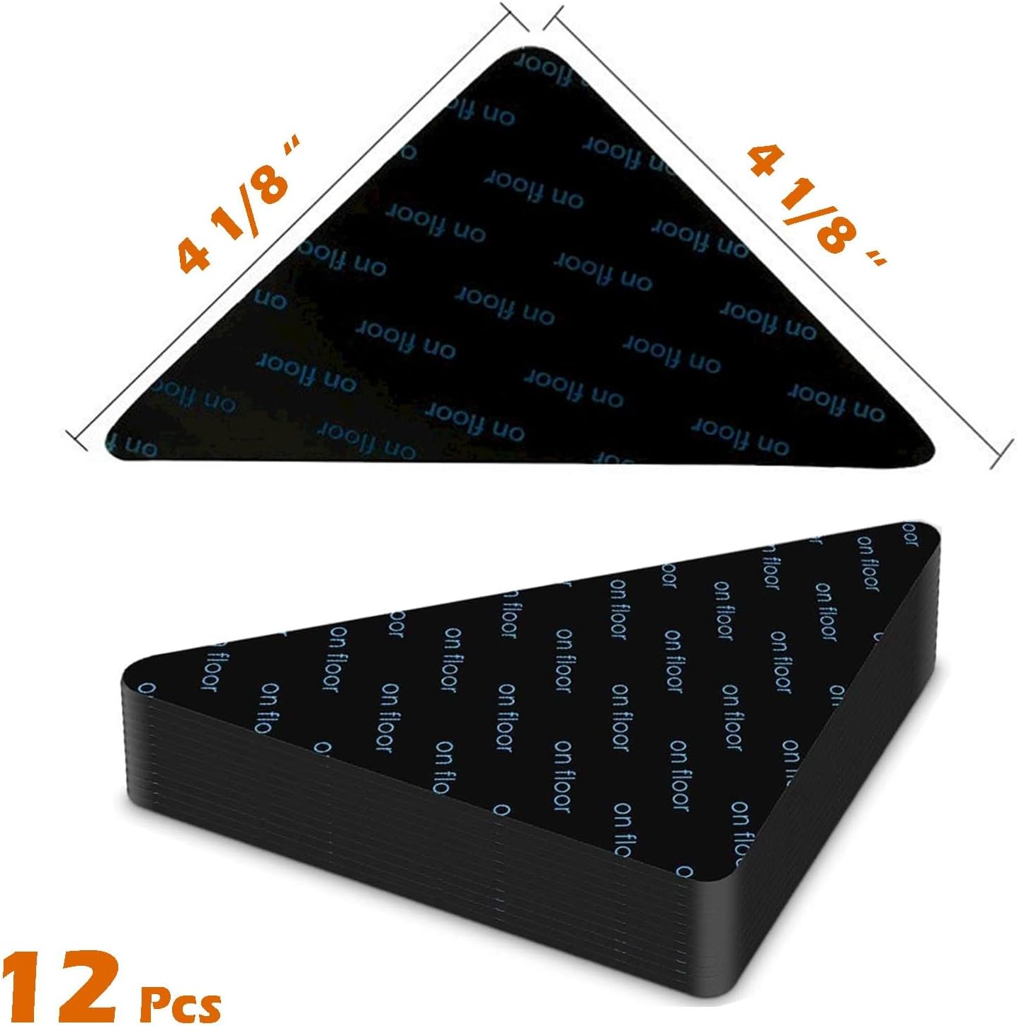 Skiennix Rug Corner Grippers - 12 Pcs Double-Sided Carpet Stickers for No-Damage Anti-Slip Flooring