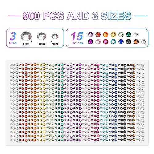 Etercycle Self-Adhesive Face Gems Festival Rhinestones for Makeup & Hair