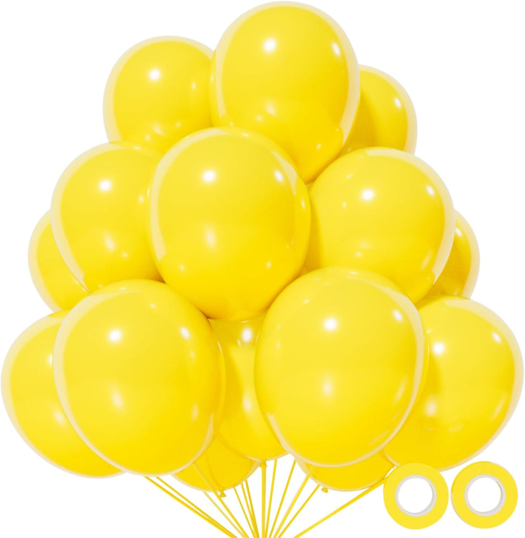 Yellow Latex Balloons by [Brand Name] - 110pcs 12-Inch for Birthday Parties & Baby Showers