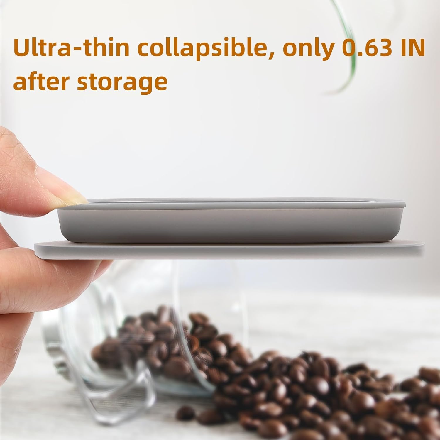 Skiennix Collapsible Travel Pour Over Coffee Maker - Reusable Stainless Steel Filter, Grey