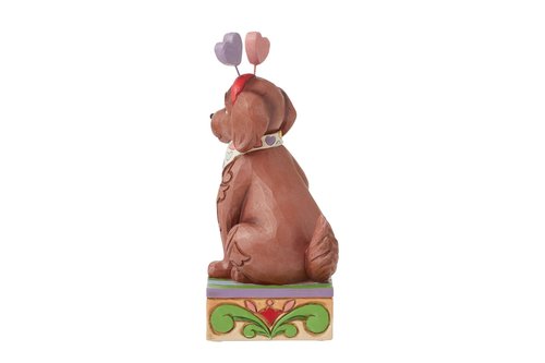 Enesco Sweethearts Candies by Jim Shore Puppy Dog with Message Hearts Ears Figurine- Stone Resin Hand Crafted Collectible Figurines Valentine's Day Home Decor Statue, 6 Inch