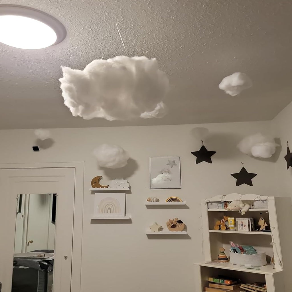 Skiennix 12 Pcs Artificial Cloud Props - 3D Hanging Decorations for Weddings & Parties | Small, Medium & Large Sizes