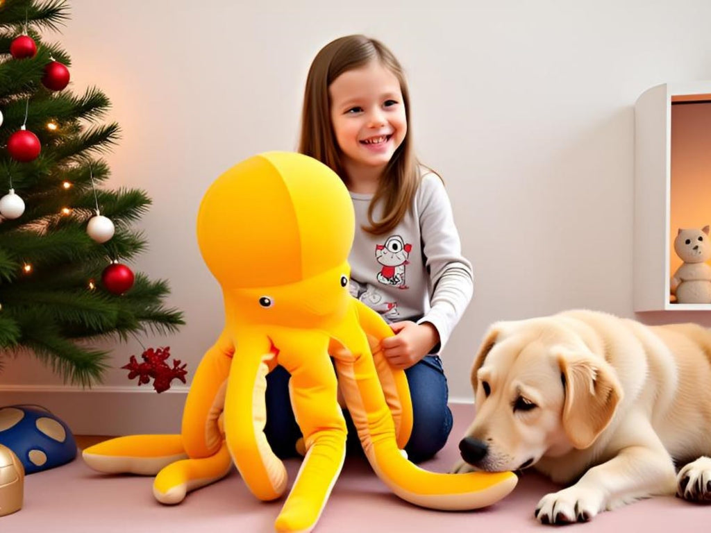 Ryttir 24 Inch 15% Chubbier Large Octopus Stuffed Animal,Soft Weighted Squid Plush Stuffed Octopuss Body Pillow for Kids and Adults - Perfect Valentine Octopus Gifts for Cuddling and Room Decoration