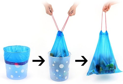 Fiaze 6 Gallon Drawstring Trash Bags - 200 Count | Durable & Convenient Blue Waste Disposal