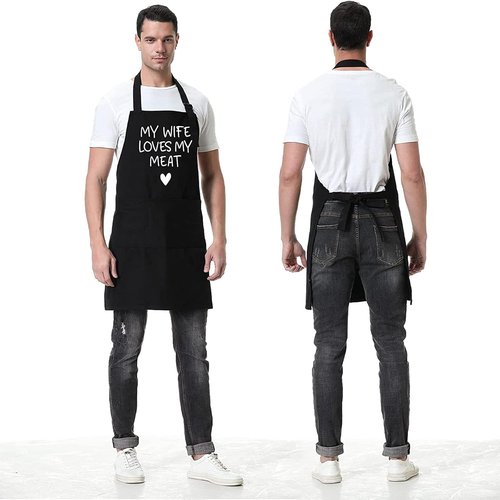 Fairy's Gift Funny Husband Apron - Cool Anniversary & Birthday Gift for Men | Grilling Apron with Pockets