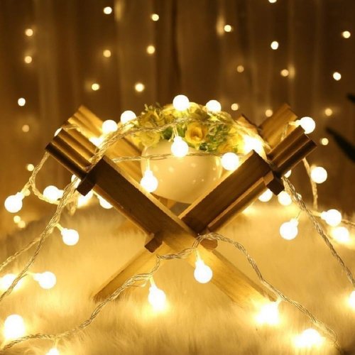 Globe USB String Lights - 20ft 40 LED Warm White Fairy Lights for Party & Home Decoration