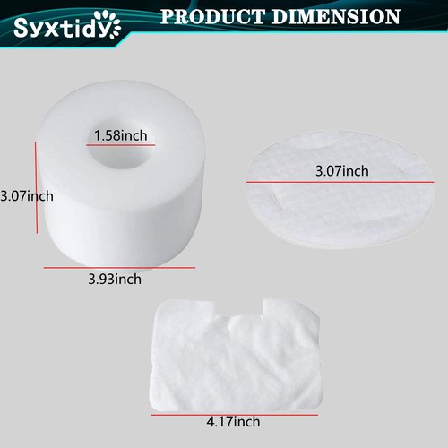 Syxtidy Filter Replacement for Shark Navigator Deluxe Upright Models NV42 31,NV44, NV46, NV4626, UV402, Part XFF36, 2 Pack, White