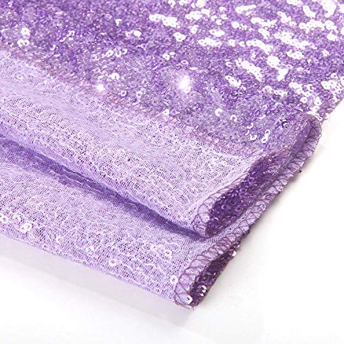8 Pack Lavender Sequin Table Runners 12x72 Inch for Wedding Party Decor