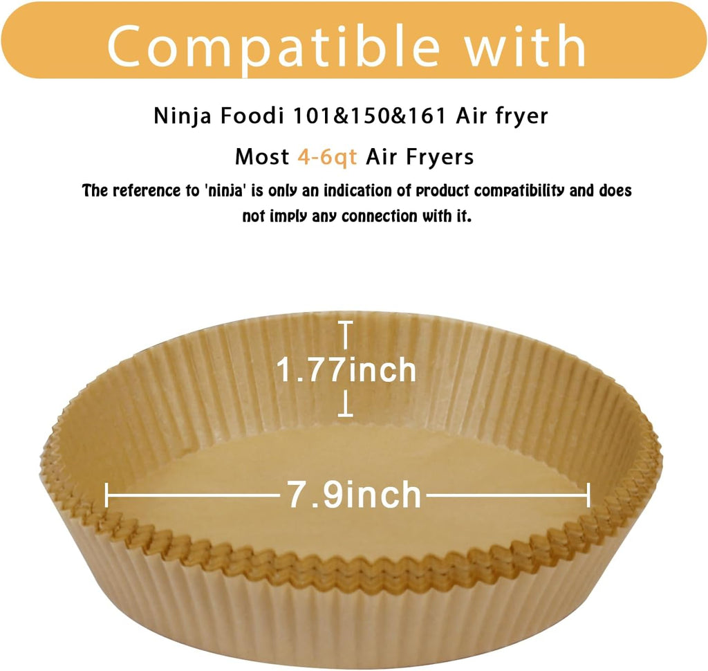 SIUDANGKA Air Fryer Liners - 200 Pcs Disposable Parchment Paper Sheets for Ninja AF101 & AF150 XL