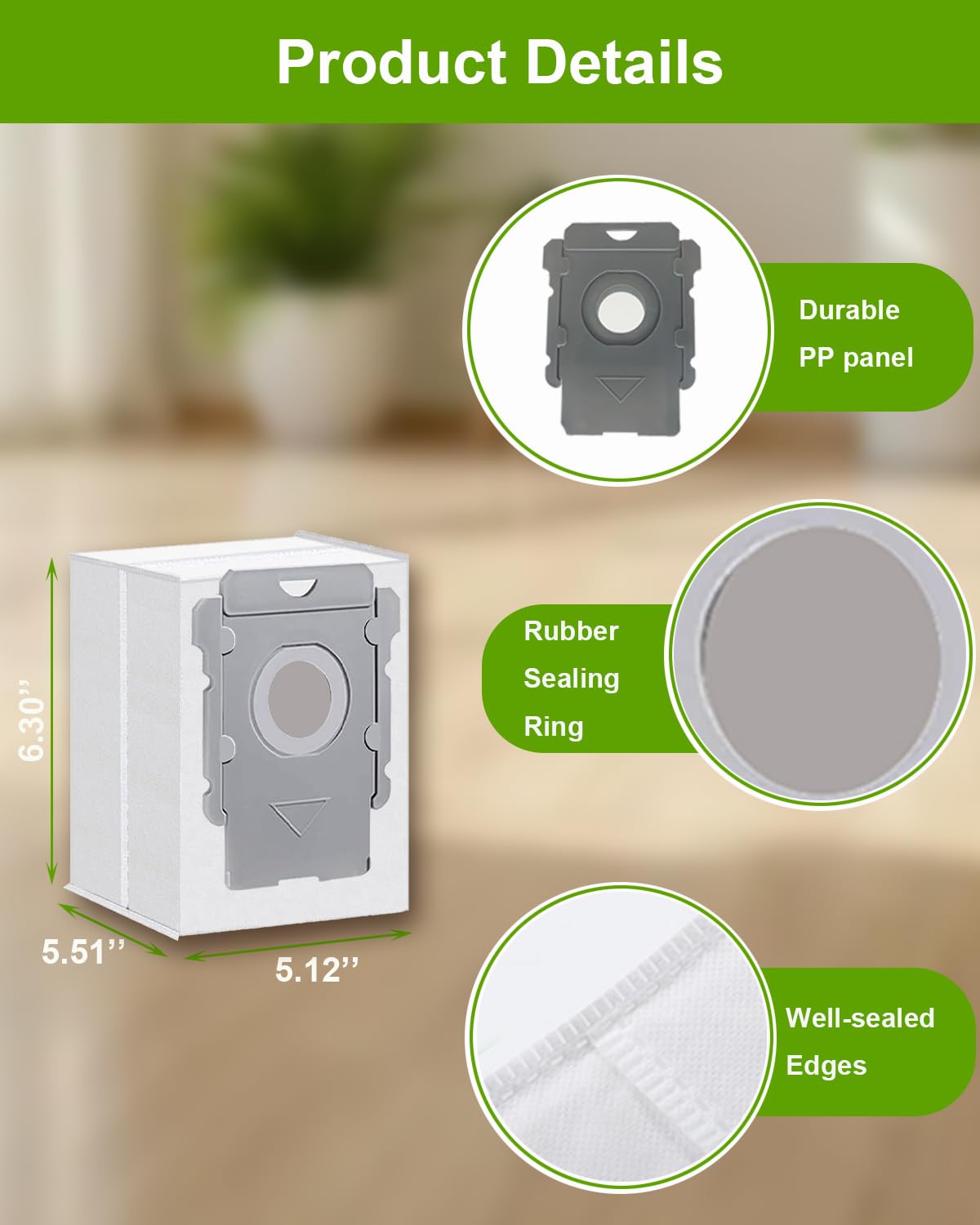 ApexOne 16 Pack Vacuum Bags for iRobot Roomba i3 i3+, i4 i4+, i5 i5+, i6 i6+, i7 i7+, i8 i8+, j5 j5+, j6 j6+, j7 j7+, j8 j8+, j9 j9+, s9 s9+, 104 105 405 504 505 705, 10 Max, 2 Essential Robot Vacuum