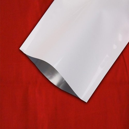 PABCK 1000 Pieces 2.4x3.5 inch (Inside Size 2x3.1 inch) White Metallic Mylar Foil Open Top Sealable Bags Vacuum Heat Seal Pouches for Food Storage Packaging with Tear Notches