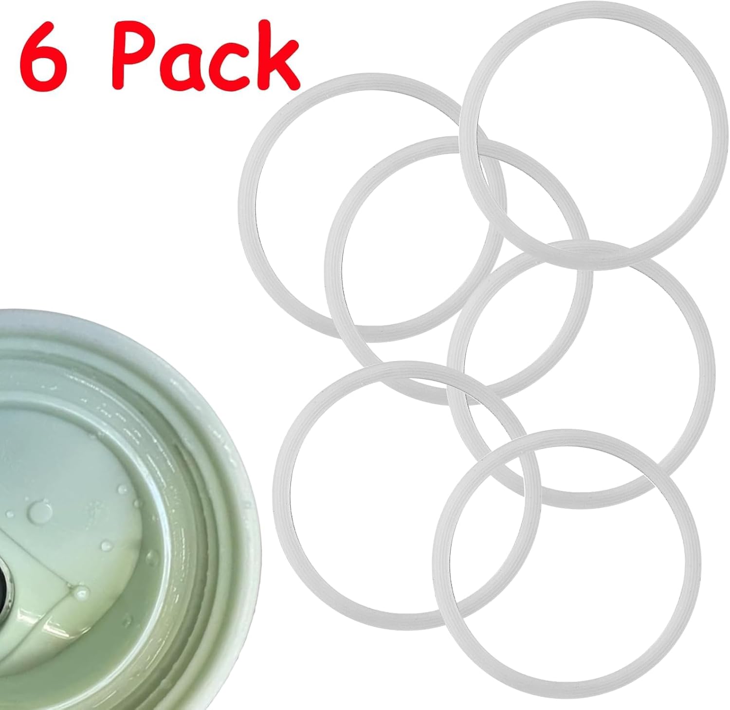 Owala | 6 Pack Replacement Water Bottle Gaskets - Durable Silicone Lid Seals for FreeSip