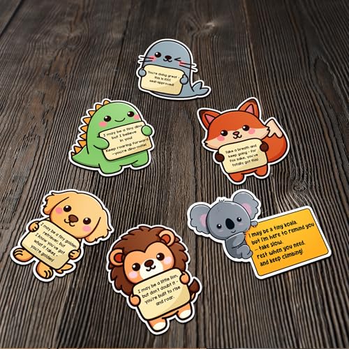 16-Piece Emotional Support Animal Fridge Magnets Set with Uplifting Messages