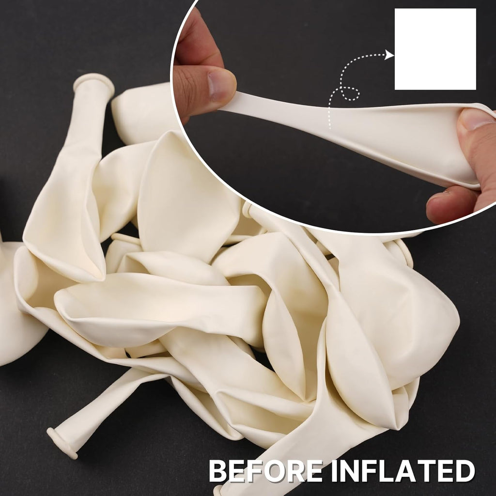 PartyWoo Metallic Gold & White Balloons - 100 Pack for Stunning Celebrations