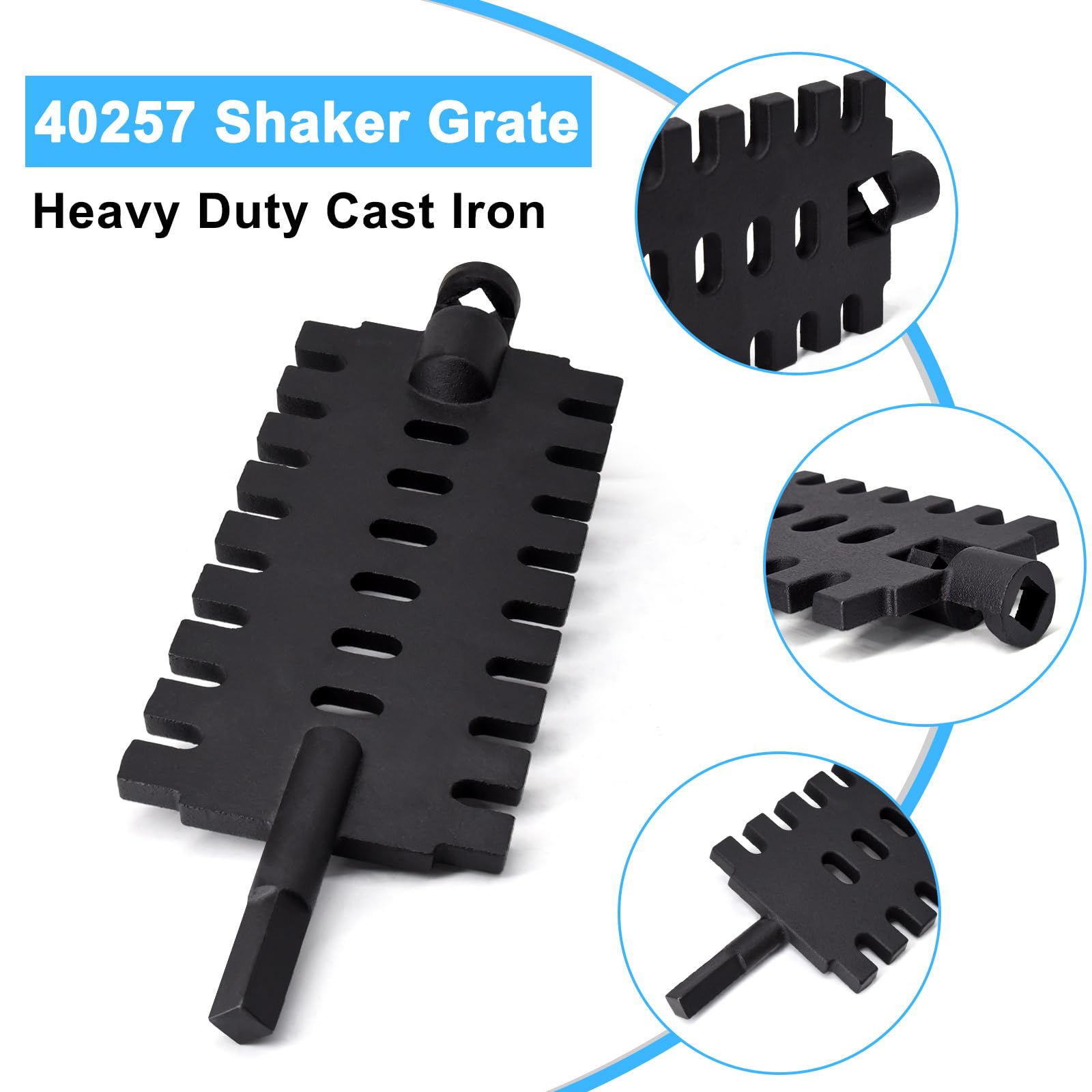 Adviace 40257 Shaker Grate Replacement for US Stove Hot Blast 1500, 1557M, Ashley 22AF and Vogelzang Norseman 1500, 2500 Wood Coal Furnaces. (2 Pack)