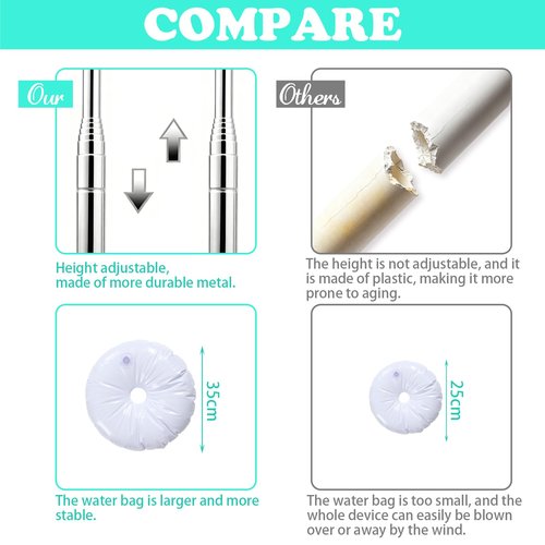 Balloon Column Stand Kit Sets of 2, 80 Inch Adjustable Balloon Stand Balloons Tower Pillar with Reusable Metal Telescopic Structure for Wedding, Birthday, Baby Shower, Graduation Party Decoration