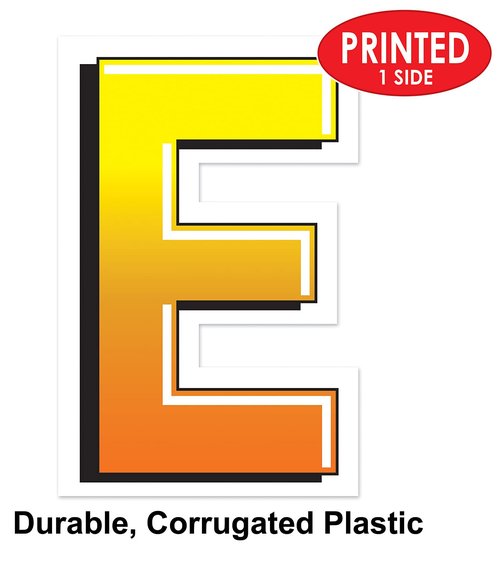 Beistle Letter E Yard Sign with Metal Stakes