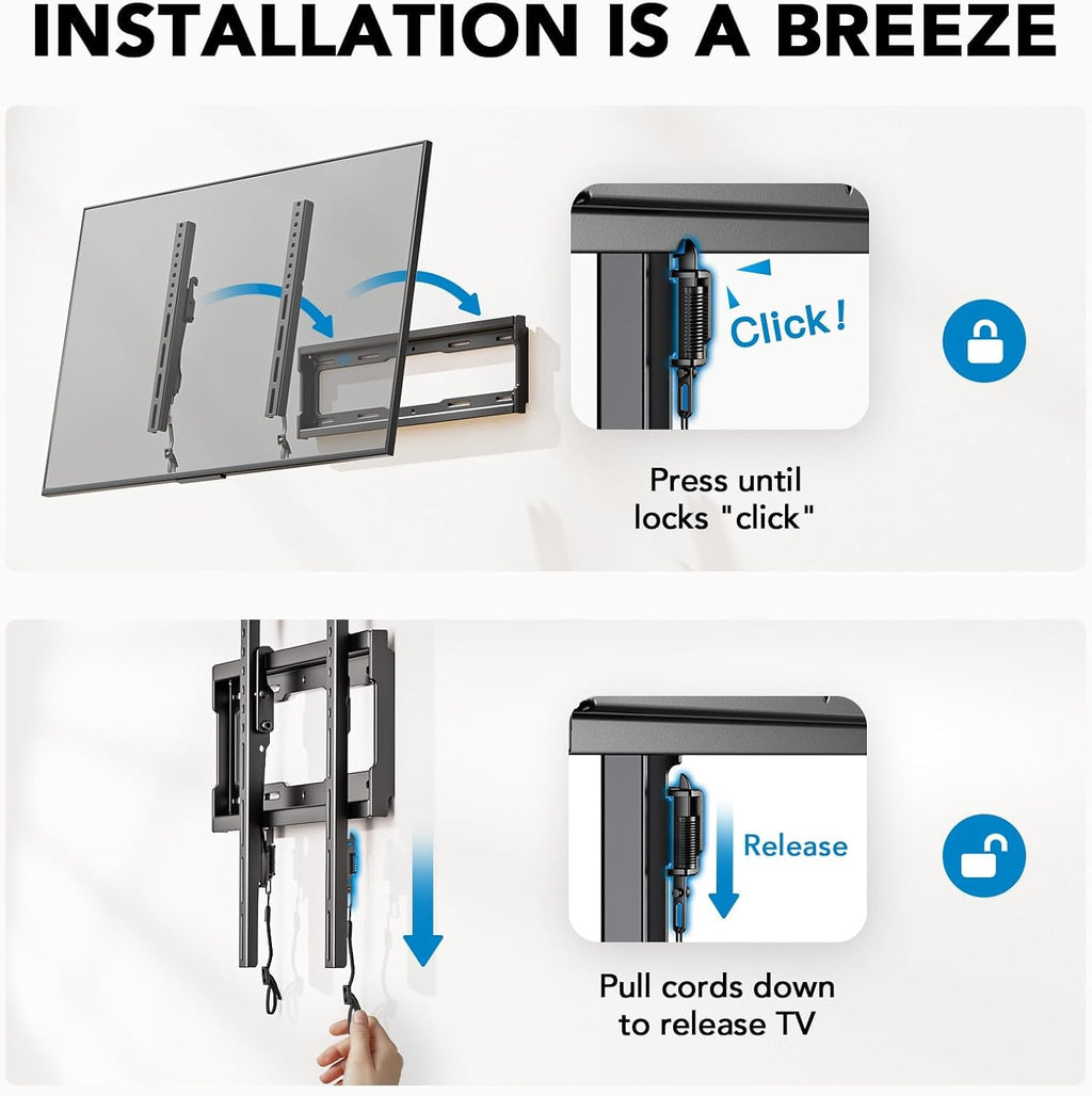 Pipishell Tilt TV Wall Mount Bracket - Low Profile for 23-55 Inch TVs | Anti-Glaring, Max VESA 400x400mm