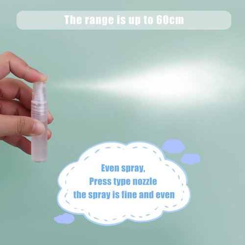 KINBOM Refillable Perfume Atomizers - Travel-Sized Plastic Spray Bottles (5ml) for Hair, Face & Plants