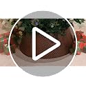 Metal Christmas Tree Collar 28 Inch - Silver Twill Weave for Medium Trees