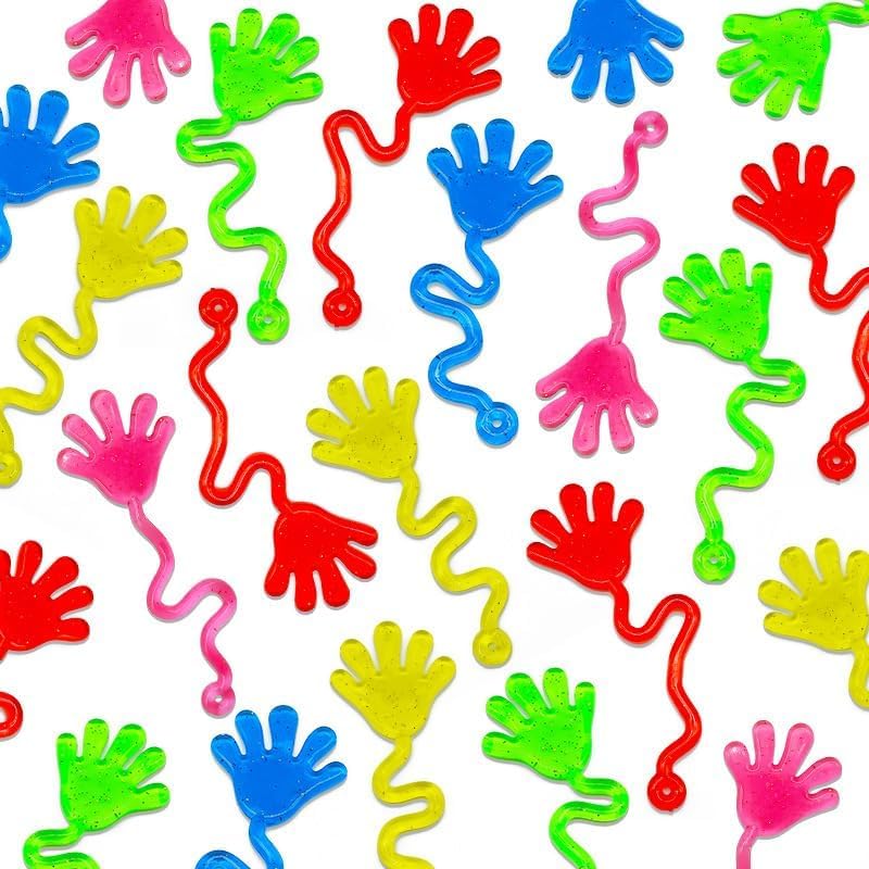 30 PCS Sticky Hands Party Favors - Stretchy Classroom Prizes & Goodie Bags
