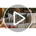 Auomily 18x18 Inch Double-Sided Fall & Christmas Throw Pillow Covers, Set of 2