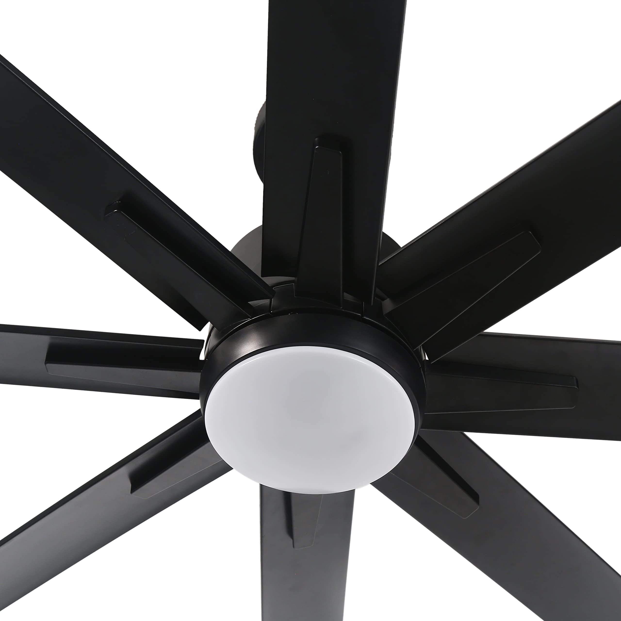 FINXIN Indoor Ceiling Fan Light Fixtures Black Remote LED 72 Ceiling Fans For Bedroom,Living Room,Dining Room Including DC Motor,8-Blades,Remote Switch
