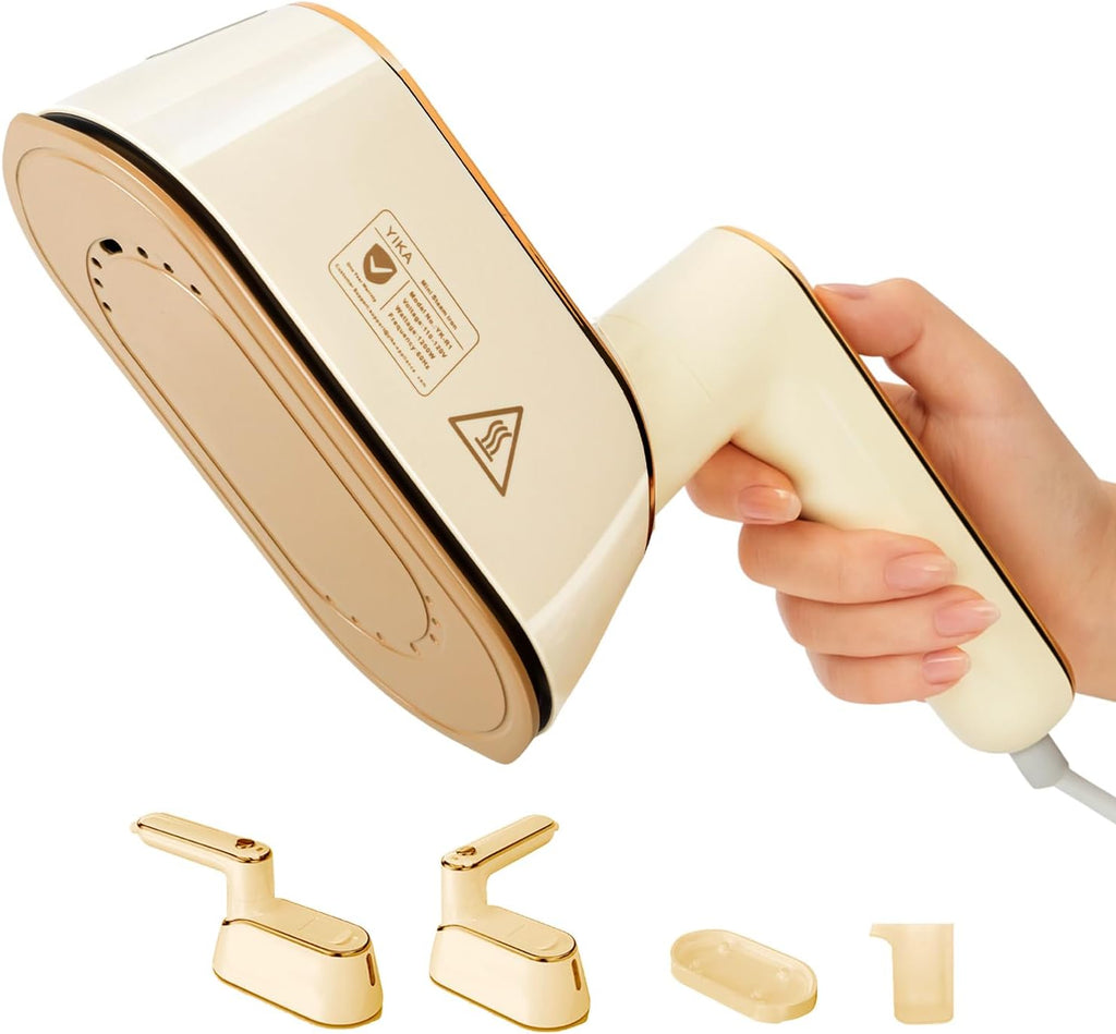 YIKA Handheld Garment Steamer - 2-in-1 Steam Iron with 25s Heat-Up & Ceramic Soleplate | Wrinkle Remover for All Fabrics