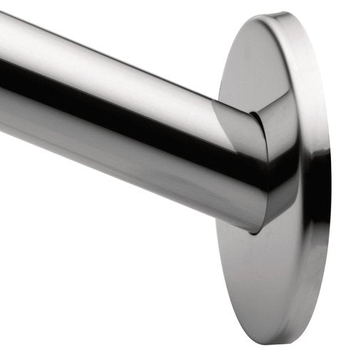 Moen 2-102-5PS 5-Foot Curved Shower Rod, Polished Stainless Steel with Moen 65-F-PS Donner Low-Profile
