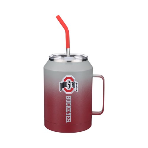The Memory Company Officially Licensed 50oz Ombre Water Jug with Handle and Straw, Ohio State University