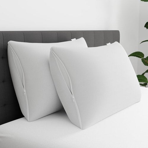 AllerEase Pillow Protectors - Set of 4 Standard/Queen, Moisture Wicking & Allergy Protection - Zippered Design