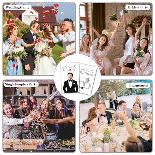 Who Has the Groom Scratch Off Game - Bridal Shower Fun for 41 Guests (Black03)