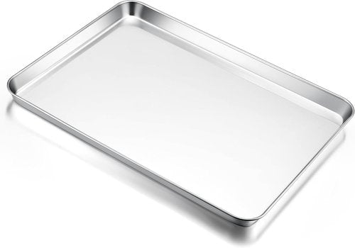 E-far Large Baking Sheet - 20”x14” Stainless Steel Cookie Pan | Non-Toxic, Rust-Free & Dishwasher Safe