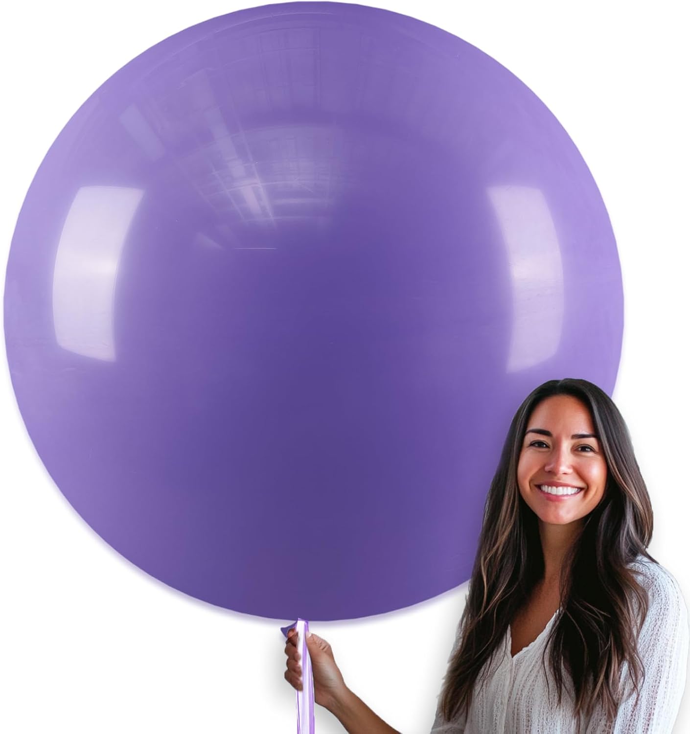 PartyWoo 36-Inch Purple Latex Balloons - 4pcs for Birthday, Baby Shower & Wedding Decor