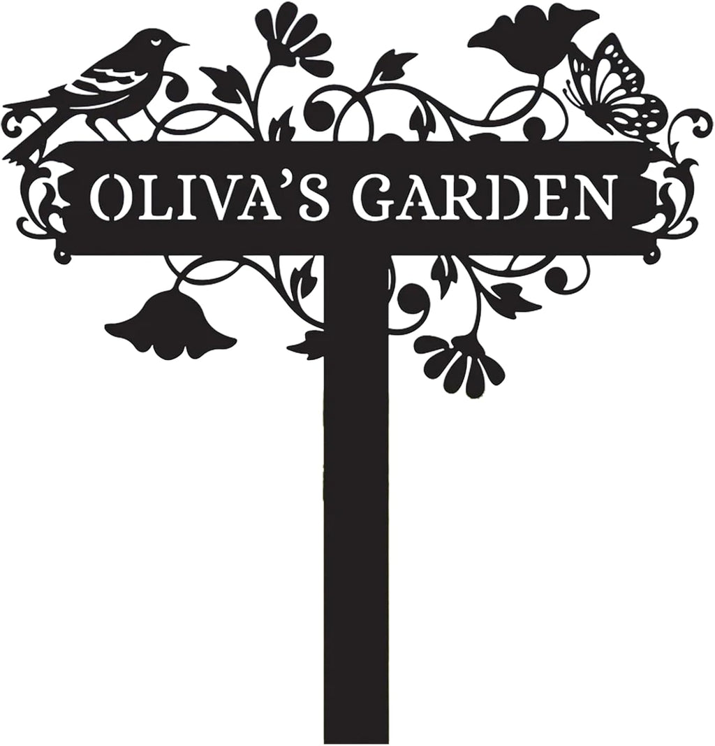 Personalized Metal Garden Sign - Custom Garden Stake | Unique Outdoor Decor for Gardeners
