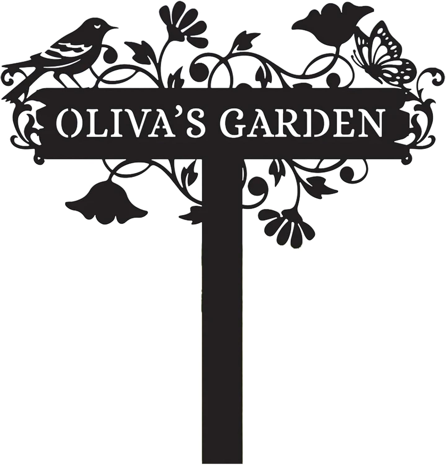 Personalized Metal Garden Sign - Custom Garden Stake | Unique Outdoor Decor for Gardeners