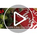 Artscope Merry Christmas Lumbar Pillow Cover 12x20 Inch - Red