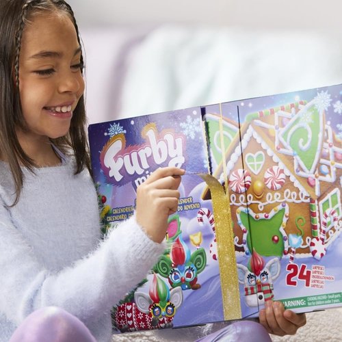 FURBY Minis Advent Calendar - 24 Days of Holiday Surprises with 1-Inch Figures & Accessories for Kids 6+